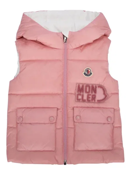 Kamizelka puchowa dziecięca Moncler Enfant różowa