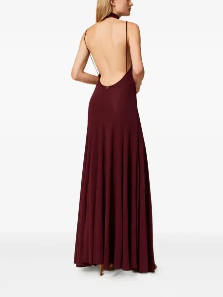 Rochie Twinset cu gât halter violet