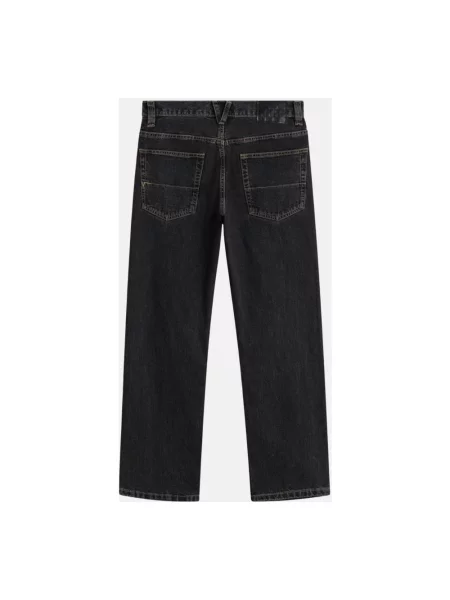 Jeansy straight leg Vans w kratę czarne