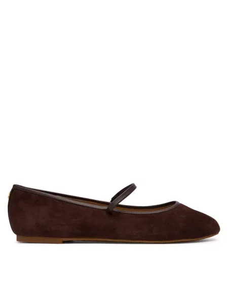Baleriny LAUREN RALPH LAUREN brązowe