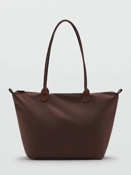 Torba shopper czekoladowy Teen uniwersalny MANGO TEEN