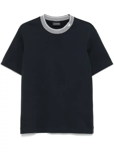Tricou Emporio Armani cu dungi albastru