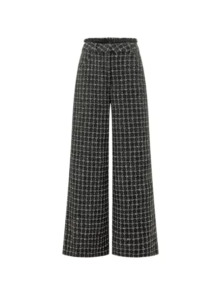 Pantaloni Msgm din tweed negru
