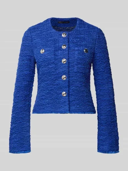 Marynarka o kroju slim fit z efektem bouclé Betty Barclay niebieska