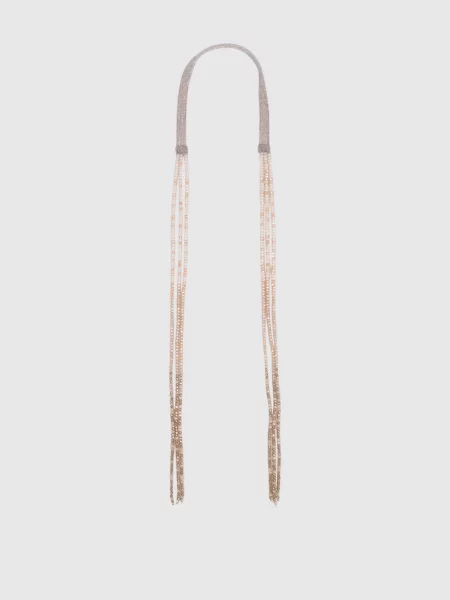 Ожерелье Peserico с бисером бежевое