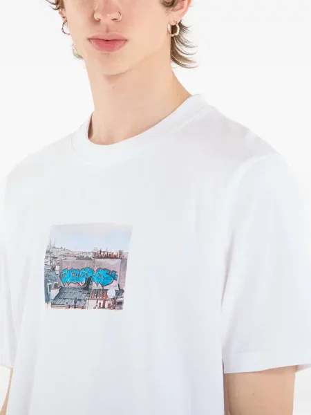 Tricou Wasted cu imagine alb