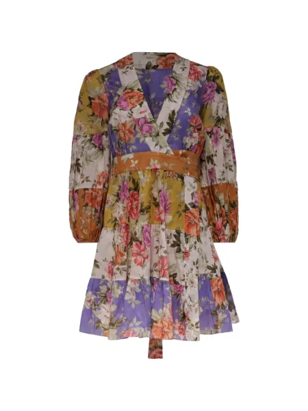 Cu centură rochie Zimmermann plic violet