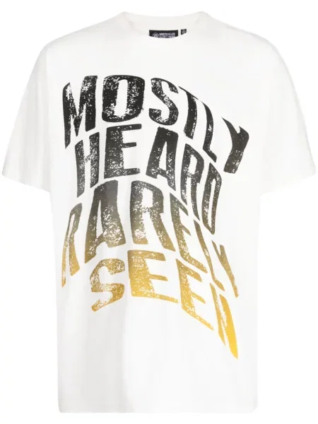 Tricou Mostly Heard Rarely Seen alb
