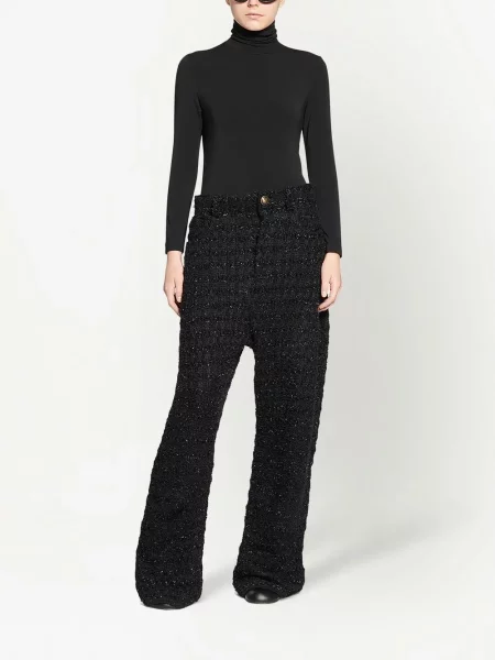 Kelnės Balenciaga tvido juoda
