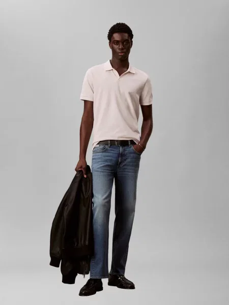 Calvin Klein Jeans Polo Kremowy biała
