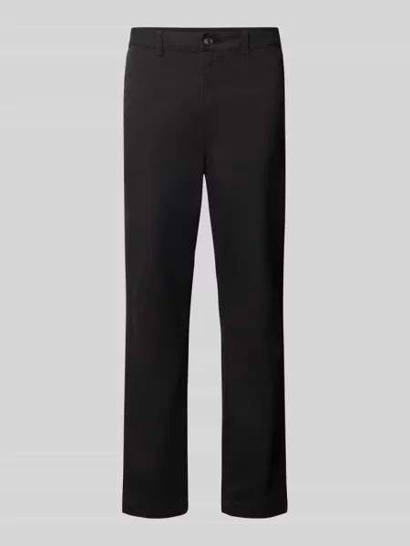 Chinosy o kroju relaxed fit z mieszanki bawełny Tom Tailor Denim czarne