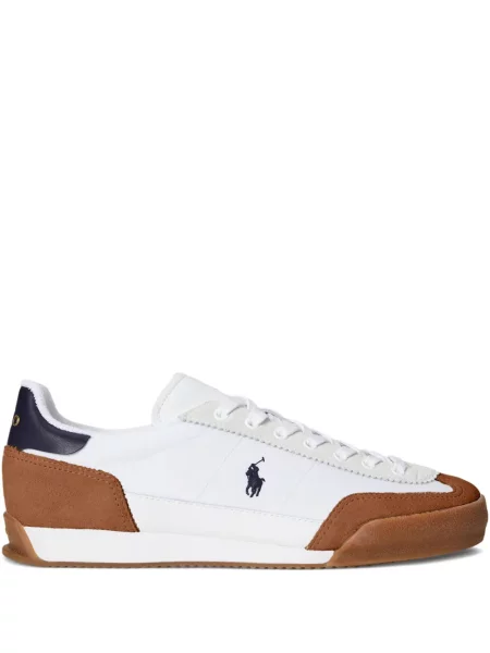 Briaunotas pusiau užtrauktukas zomšinės bokseriai Polo Ralph Lauren balta