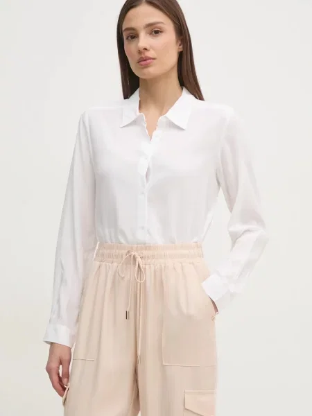 United Colors of Benetton camasa femei cu guler clasic regular alb