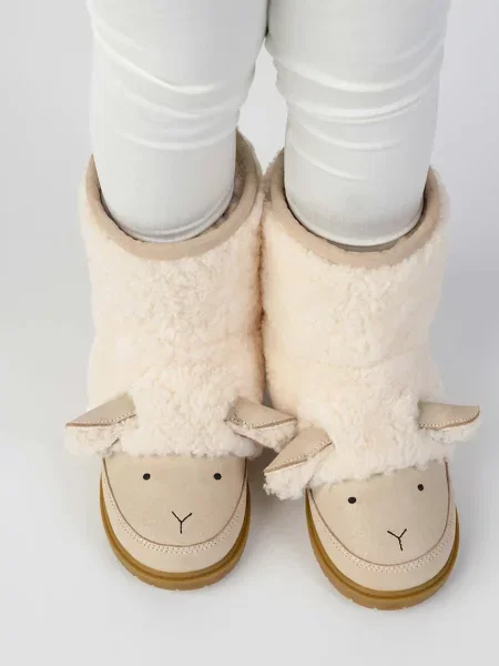 Donsje detské zimné topánky Wadou Boots Lammy biela