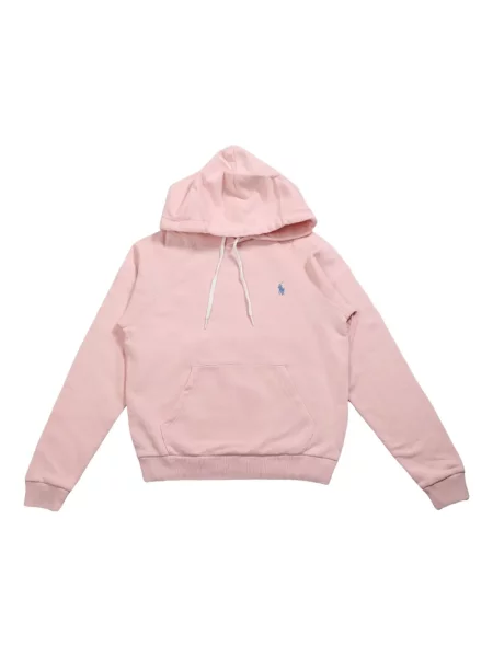 Zkrácené tričko Polo Ralph Lauren s kapucí červené