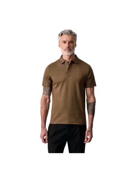 Koszulka polo Michael Kors z logo brązowa