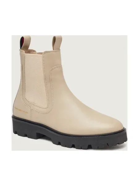 Tommy Hilfiger De piele ghete chelsea CHELSEA bej