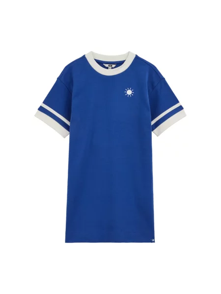 WE Fashion Rochie albastru cobalt alb