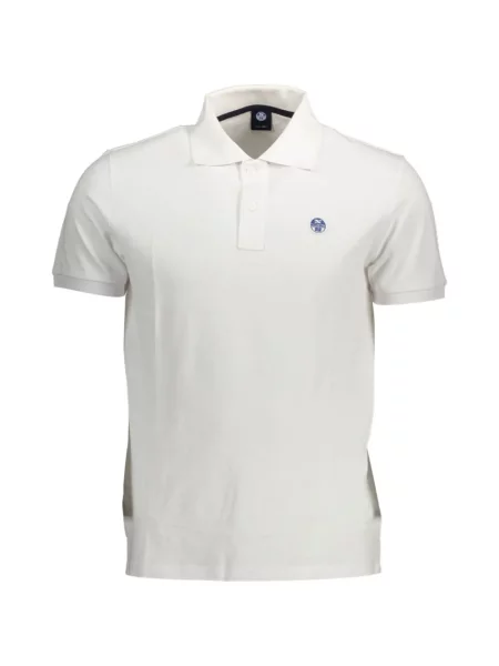 Tricou polo North Sails cu broderie alb