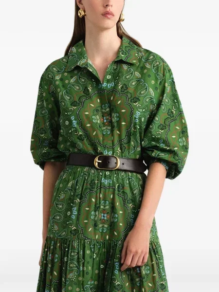 Cămașă Cara Cara cu imagine verde