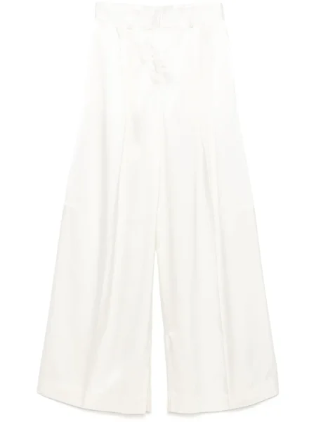 Pantaloni Jil Sander plisate alb