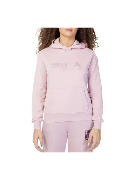 Bluza z kapturem Fila z kapturem różowa
