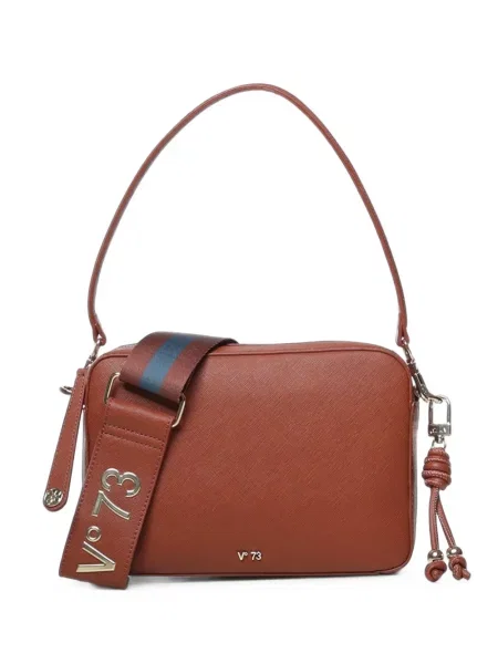 Geantă shopper V°73 cu bretele cu autograf maro