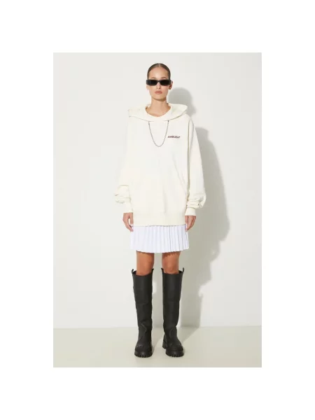 AMBUSH bluza Ballchain Hoodie z kapturem z aplikacją beżowy