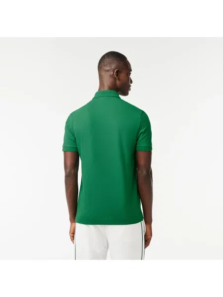 Lacoste Koszulka Polo Smart Paris Z Elastycznej Bawełny zielona