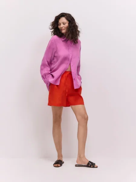 Reserved Лляні шорти мандариновий 