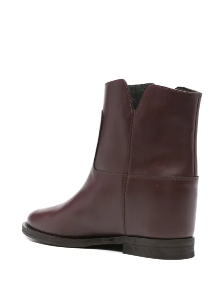 Botine Via Roma 15 din piele roșu