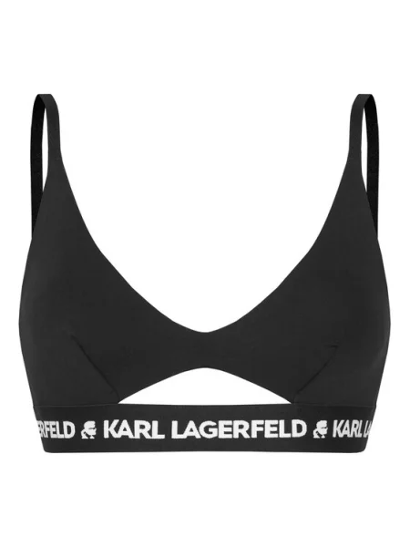 KARL LAGERFELD Trikotni nedrček črna