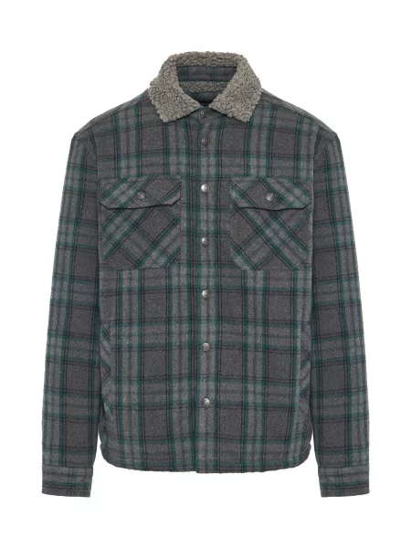 Funky Buddha Geacă de primăvară-toamnă închis / verde gri