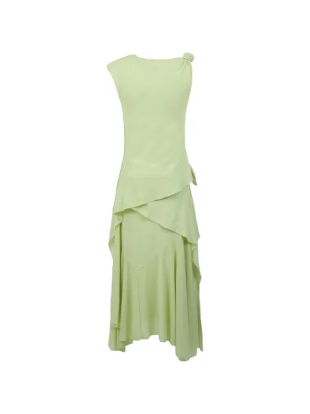 Rochie Ganni plasă drapată verde