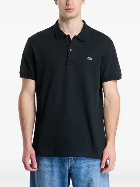 Tricou polo Lacoste cu autograf verde