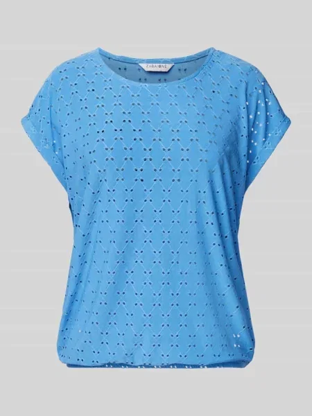 T-shirt z haftem angielskim Zabaione