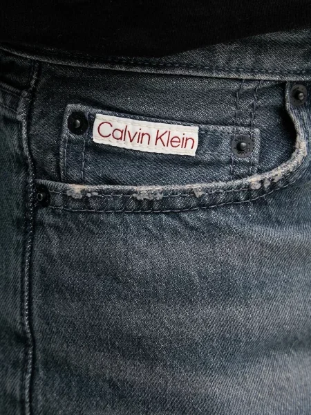 Calvin Klein Jeans къс панталон мъжки от деним синьо