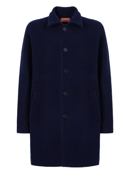 Palton Missoni de lână cu model herringbone albastru