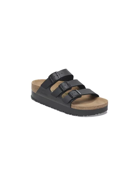 Klapki Birkenstock na platformie czarne