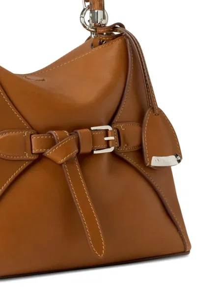 Geantă Ralph Lauren Collection din bambus maro