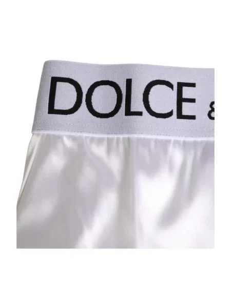 Szorty Dolce And Gabbana z wysoką talią z logo białe