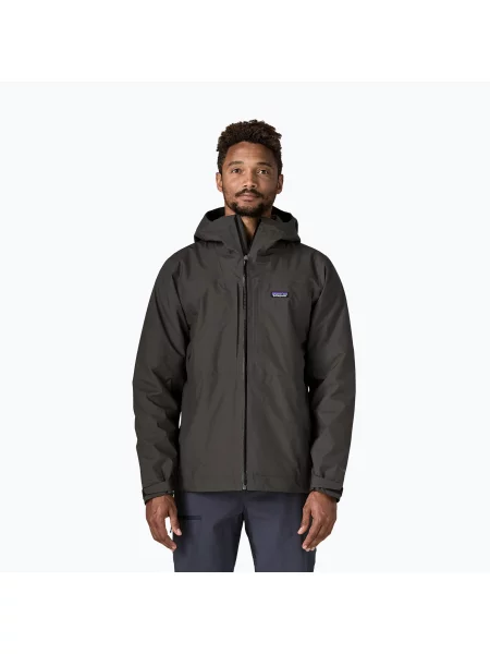 Geacă de ploaie pentru bărbați Patagonia Insulated Boulder Fork Rain black negru