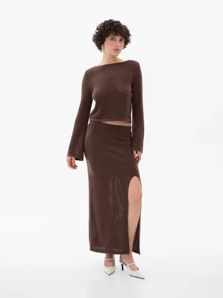 Лонгслів Promin бавовна/акрил коричневий