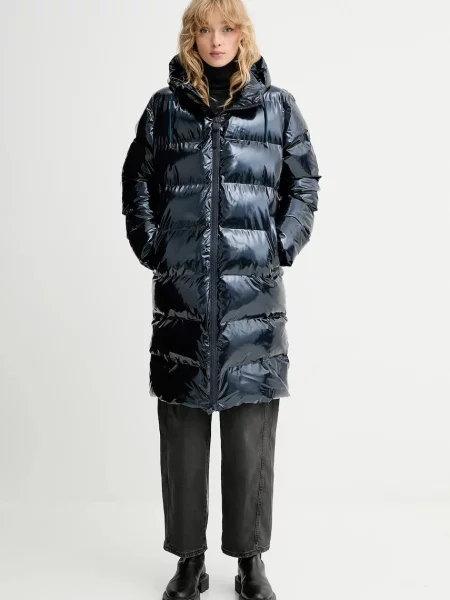 Rains kurtka Alta Longer Puffer Jacket zimowa granatowy