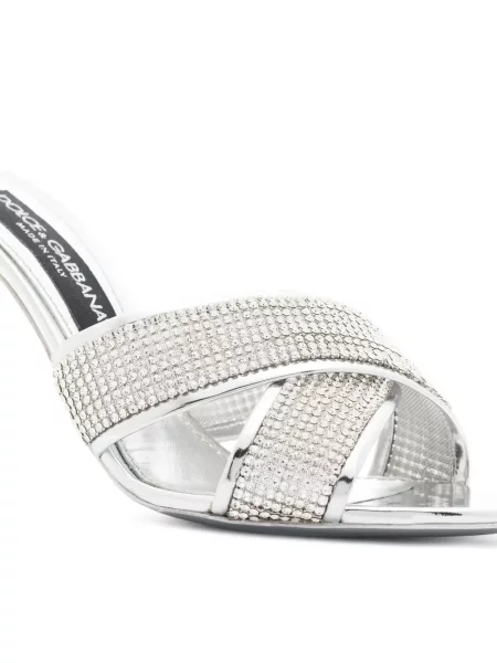 Sandalai Dolce & Gabbana su kristalais sidabrinė