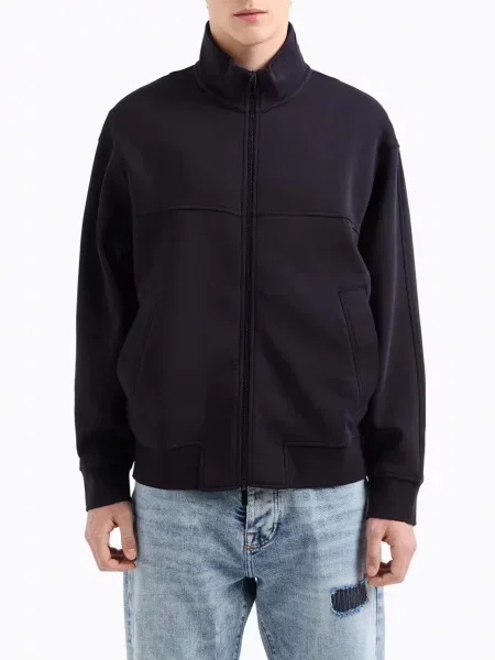 Кофта Armani Exchange темно-синій бавовна/поліестер синій