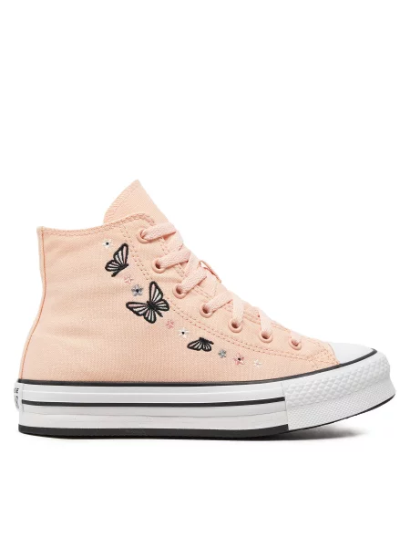 Modne superge Converse Chuck Taylor All Star Eva Lift Butterflies roza