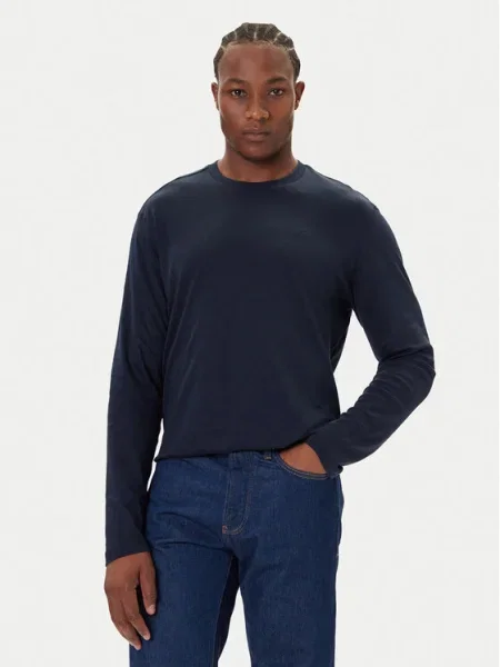 Тениска с дълъг ръкав Calvin Klein тъмносиньо