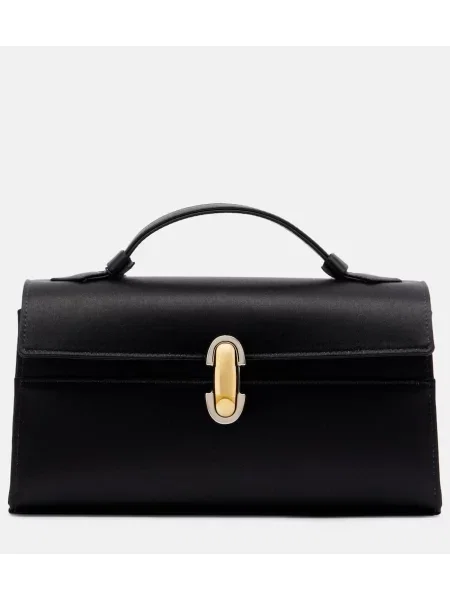 Geantă Savette din satin negru