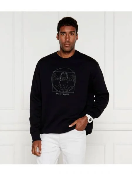 Iceberg Pulover ICEBERG X GARFIELD | Oversize fit negru